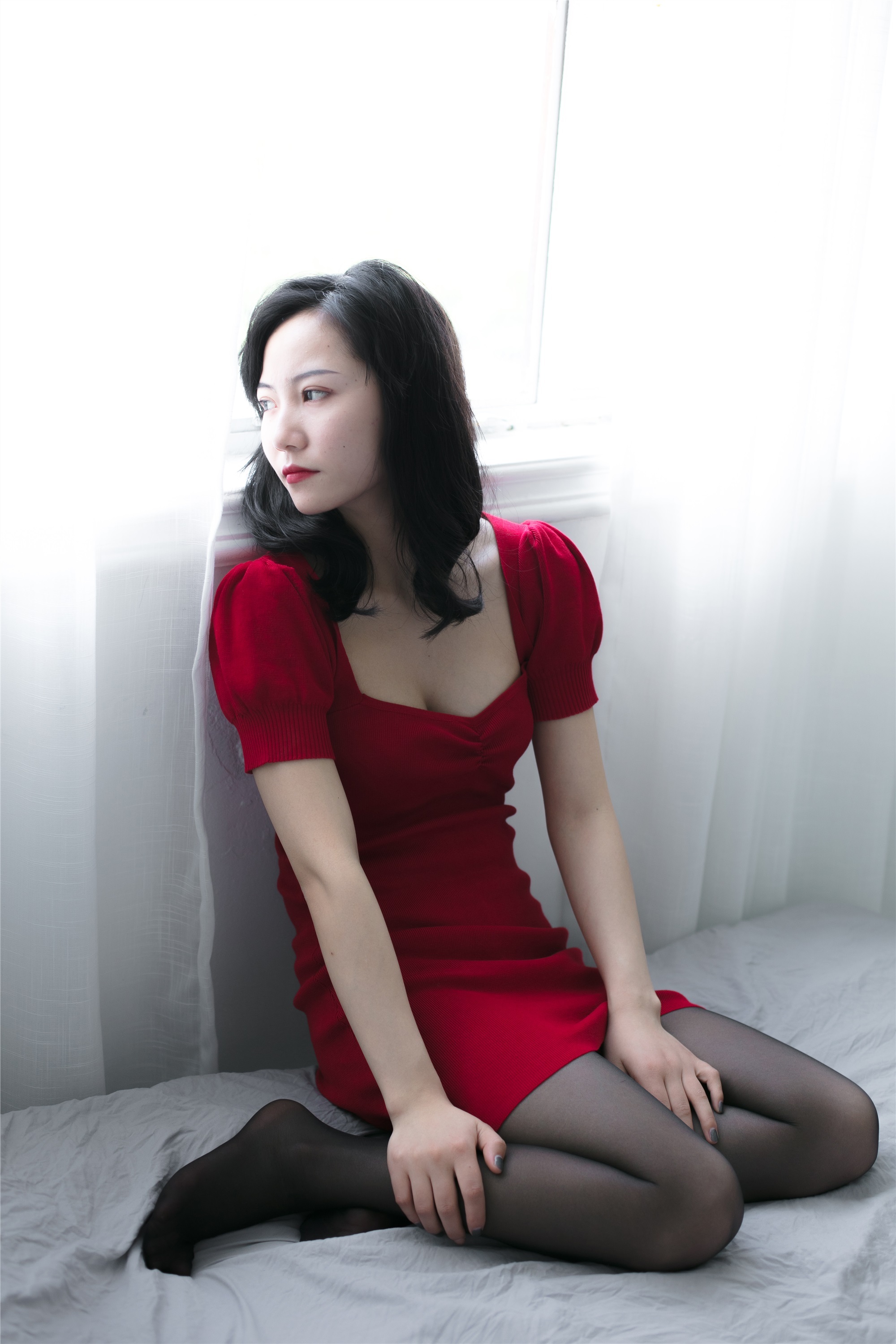 奈丝写真 NO.080 小啊刀-红裙黑丝